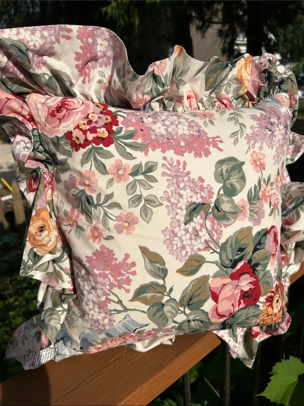 Ralph Lauren Pillow Floral Cottagecore Shabby Chic Throw Down Insert 15x15